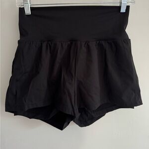 Women's Black High-Waisted Shorts